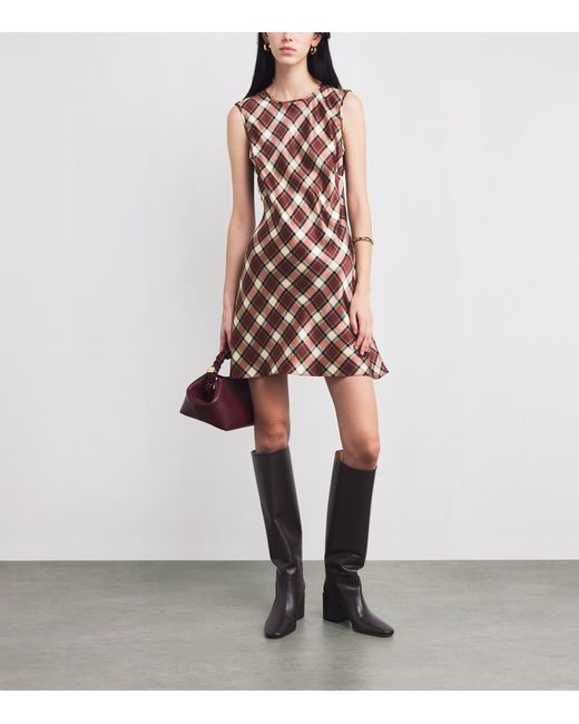 doen red silk dress Doen Silk Alamere Mini Dress in Red