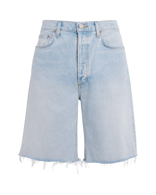 Agolde Blue Denim Anson Shorts for men