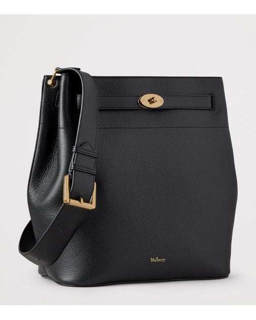 Mulberry Black Large Leather Islington Bucket Bag