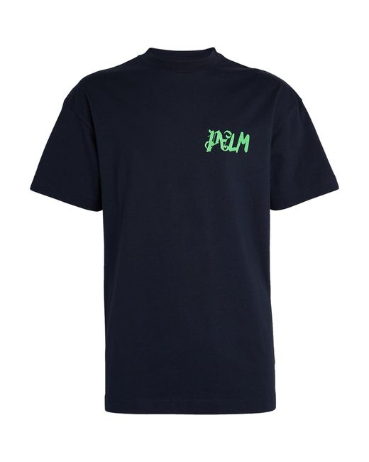 Palm Angels Blue I Am Lost T-shirt for men