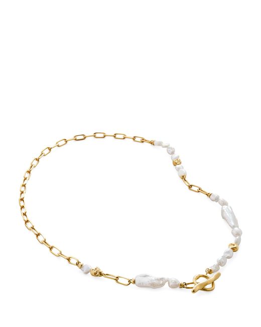 Monica Vinader Natural X Amy Powney Vermeil And Pearl Necklace
