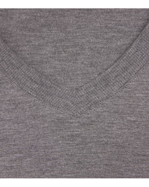 Hanro Gray V-Neck Casuals T-Shirt for men