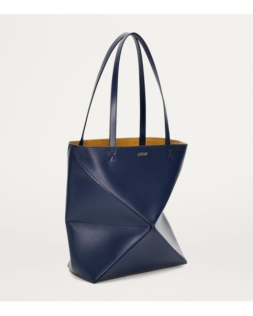 Loewe Blue Puzzle Medium Shopper Bag