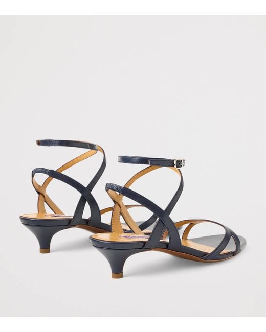 Ralph Lauren Metallic Calfskin Clarke Heeled Sandals 35