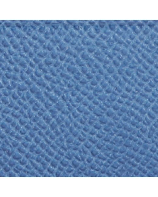Santoni Blue Leather Card Holder for men