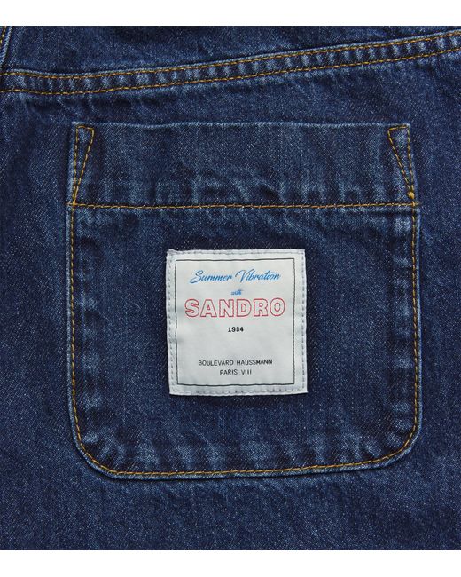 Sandro Blue Wide-Leg Jeans