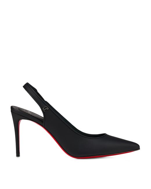 Christian Louboutin Black Sporty Kate Leather Slingback Pumps 85