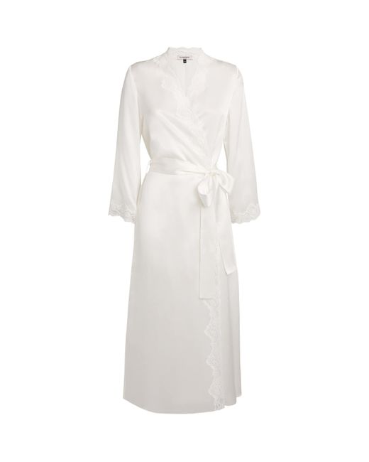 Gilda & Pearl White Silk Lace-Trim