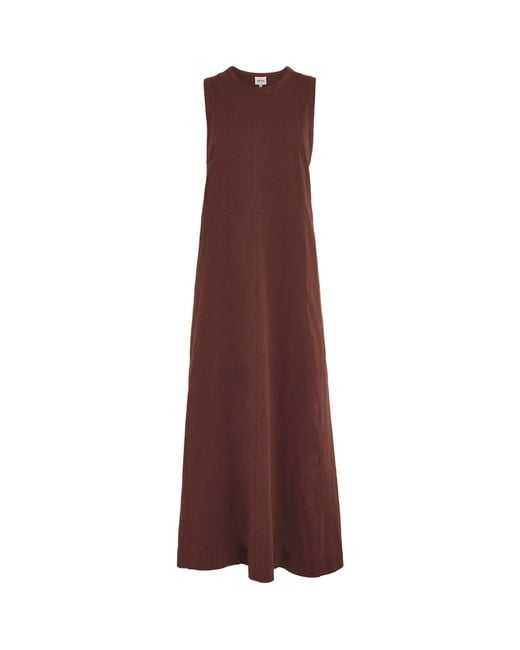 ME+EM Purple Organic Cotton Sleeveless Maxi Dress
