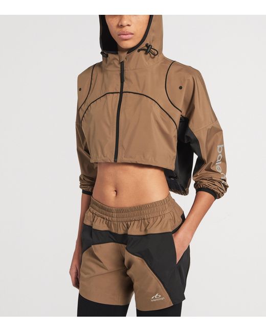 Balenciaga Brown Technical Cropped Jacket