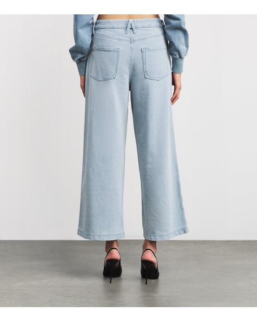 GOOD AMERICAN Blue Cotton Good Skate Jeanius Trousers