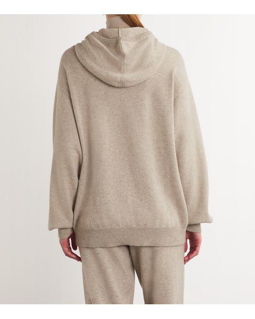 Harrods Natural Cashmere Hoodie