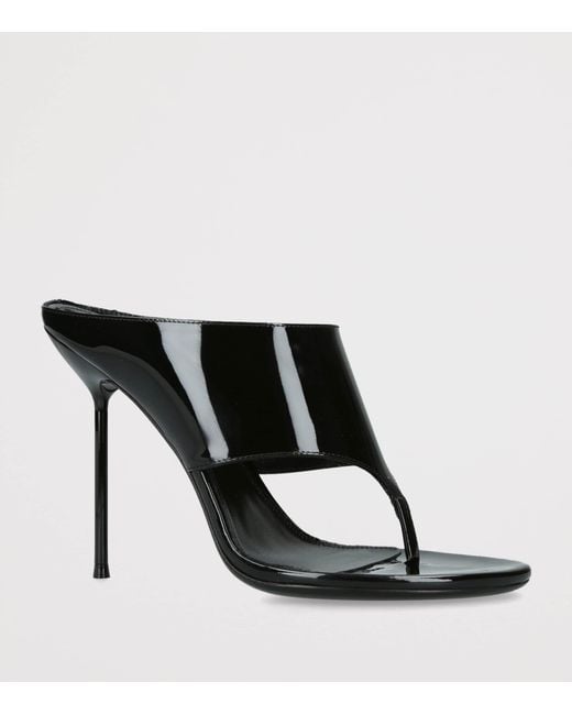 Paris Texas Black Patent Leather Lidia Sandals 105