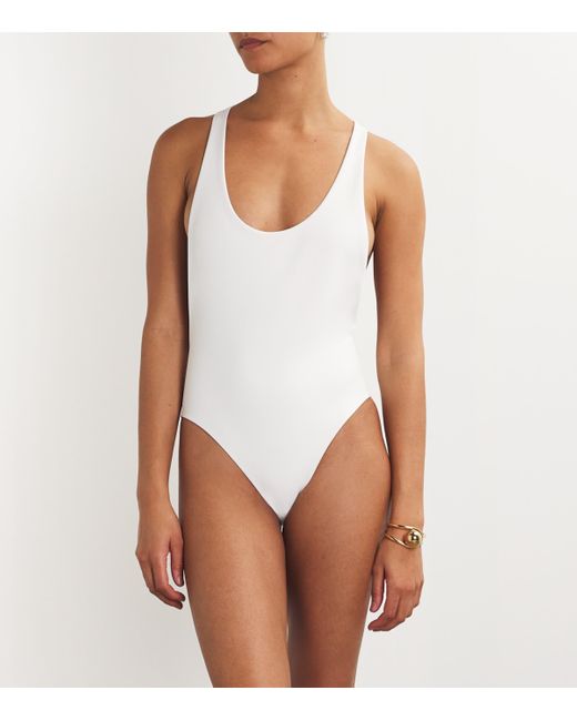 Zimmermann White Bow-Back Everly Swimsuit