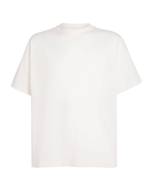 Fear Of God White Cotton Logo Script T-Shirt for men
