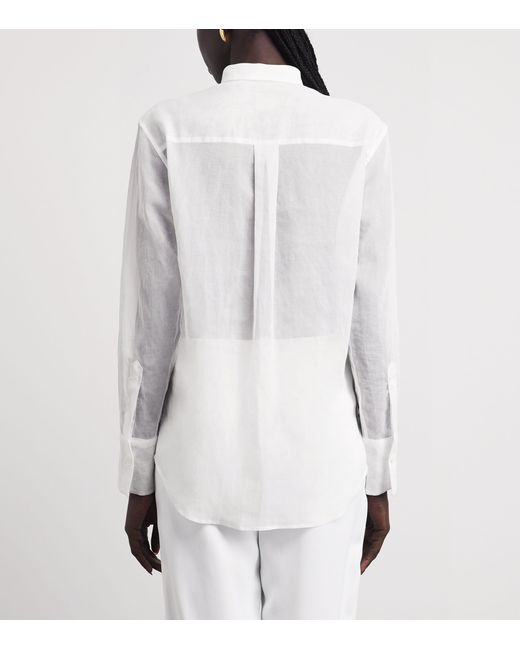 Eleventy White Cotton Longline Dress Shirt