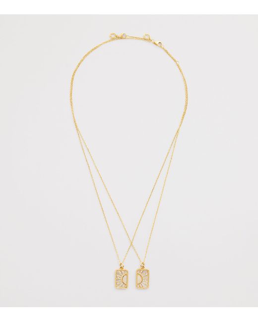 L'Atelier Nawbar Metallic Diamond And Pearl My Other Half Necklace