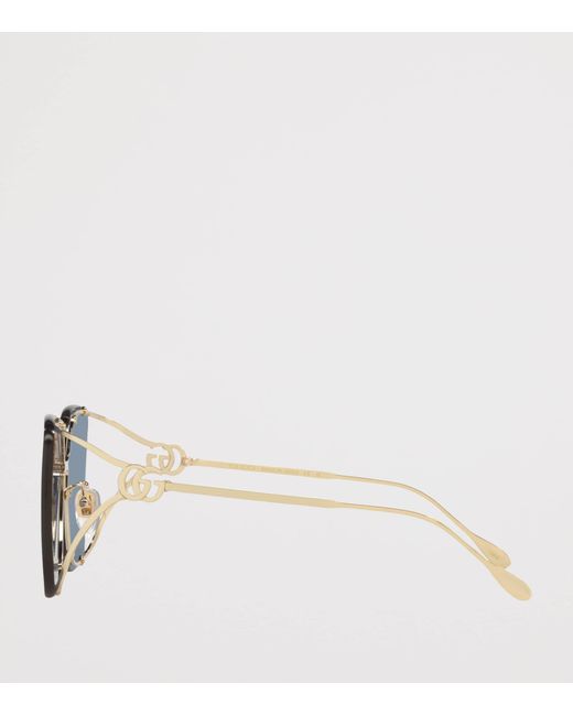 Gucci Gray Metal Butterfly Sunglasses