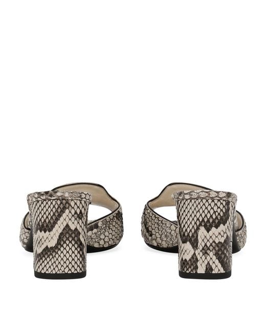 Dolce & Gabbana Multicolor Snakeskin Abaya Sandals 60