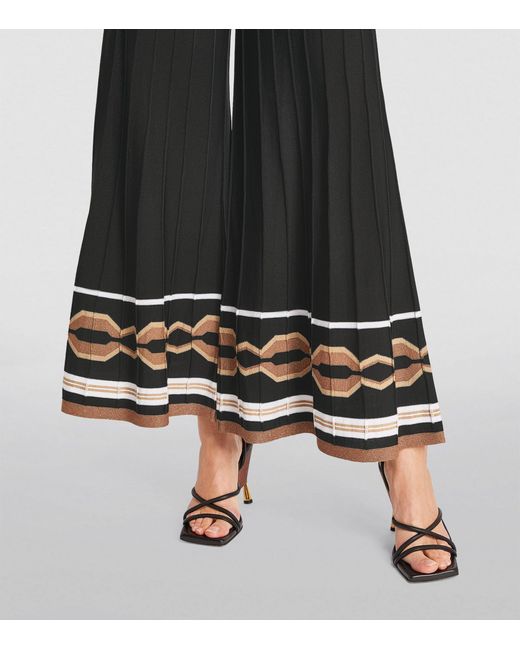 D.exterior Black Pleated Trousers