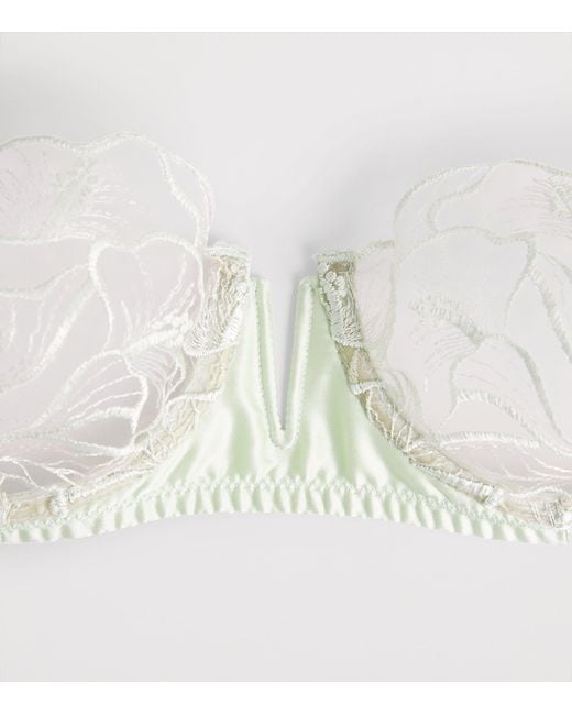 Kiki de Montparnasse White Lace Calla Lily Balconette Bra