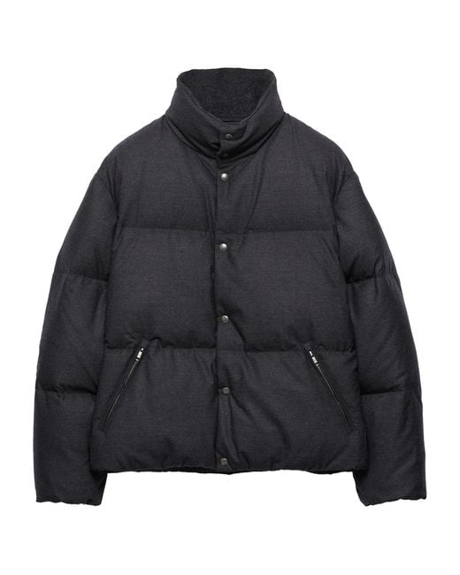 Prada Black Cashmere Puffer Jacket for men