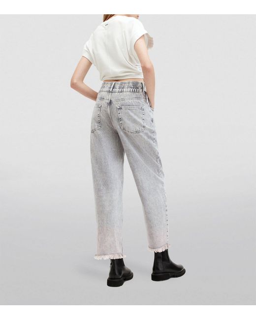 AllSaints Gray Hailey Straight Jeans