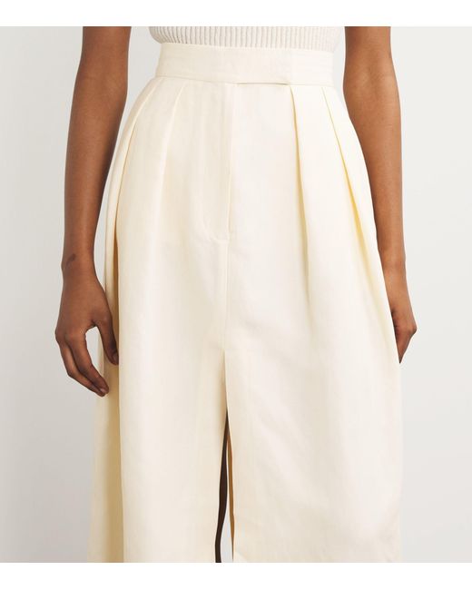 A.W.A.K.E. MODE White Trouser Maxi Skirt