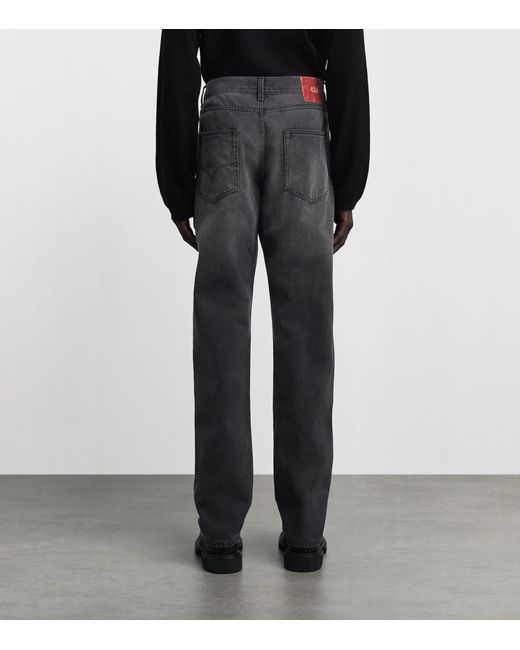424 Gray Loose Wide-Leg Jeans for men