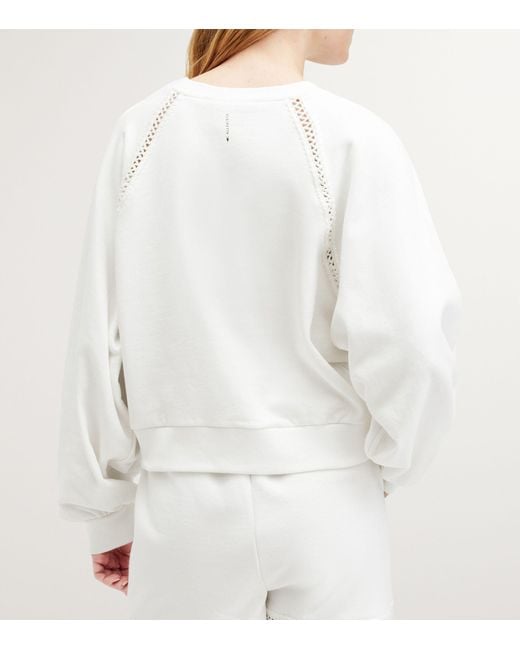 AllSaints White Organic Cotton Ewelina Sweatshirt