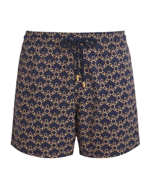 Vilebrequin Blue Turtle Print Moorise Swim Shorts for men