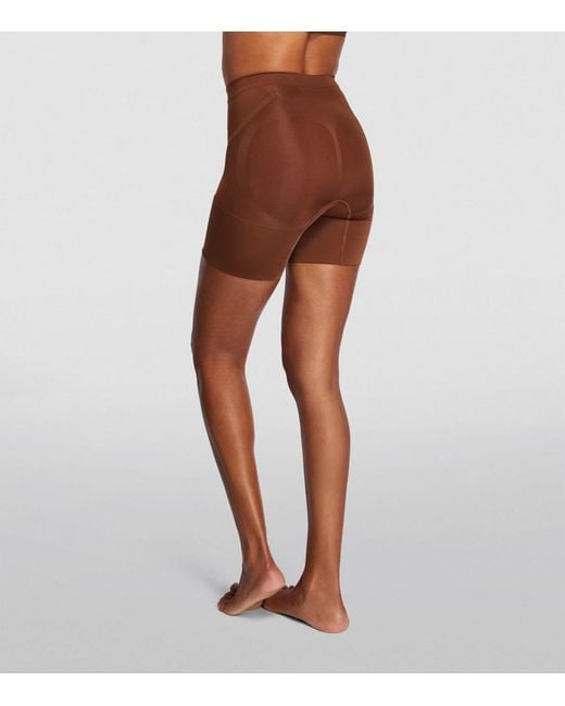 Spanx Brown Sculpt Oncore Mid-Thigh Shorts