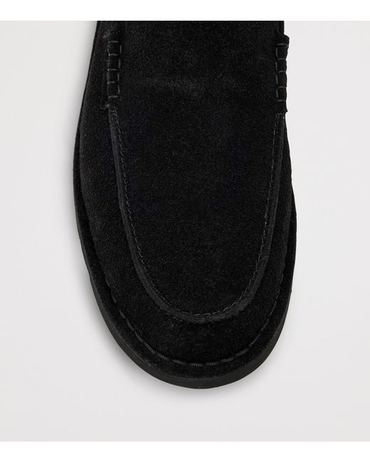 AllSaints Black Suede Slix Loafers for men