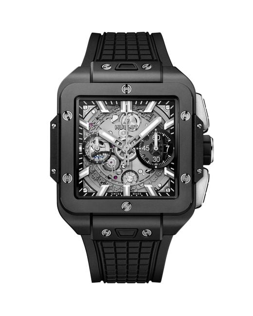 Hublot Black Ceramic Square Bang Unico Magic Watch for men