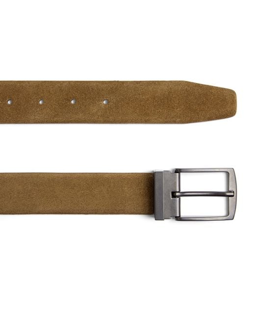Giorgio Armani Brown Suede Reversible Belt Strap for men