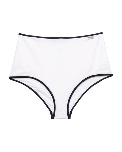Prada White Re-Nylon Bikini Bottoms