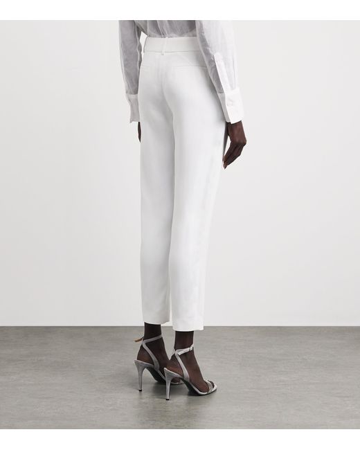 Eleventy White Wool-Blend New York Trousers