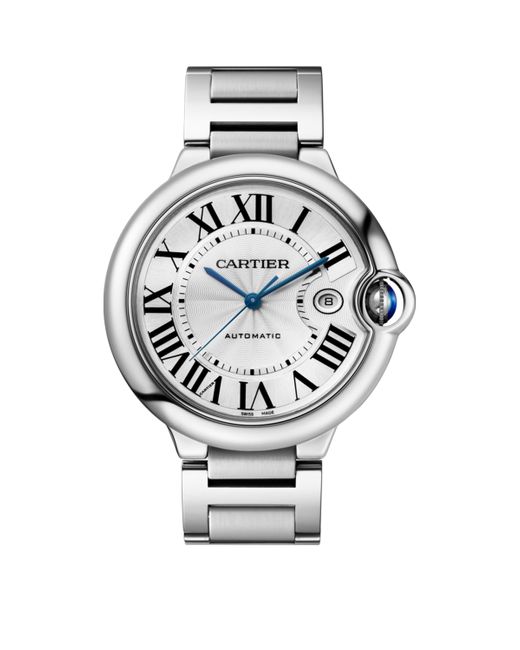 Cartier Metallic Stainless Steel Ballon Bleu De Watch 42Mm for men