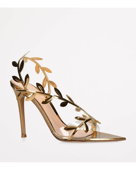 Gianvito Rossi Metallic Embellished Flavia Sandals 105