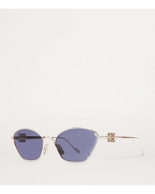 Loewe Purple Anagram Hexagonal Sunglasses