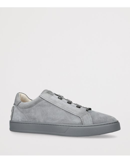 Tod's Gray Suede Allacciata Cassetta Sneakers for men