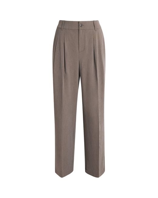 Varley Gray Alysha Wide-Leg Trousers