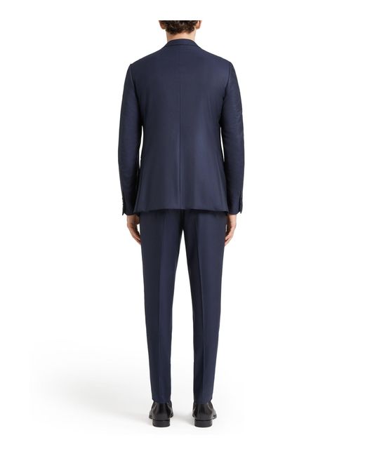 Zegna Blue 12milmil12 Wool Single-breasted 2-piece Suit for men