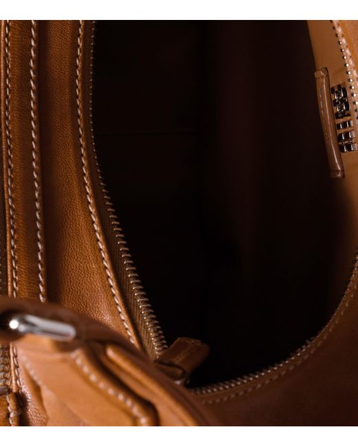 Miu Miu Brown Nappa Leather Pocket Top-Handle Bag
