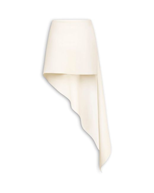 Alaïa White Asymmetric Pointed Skirt