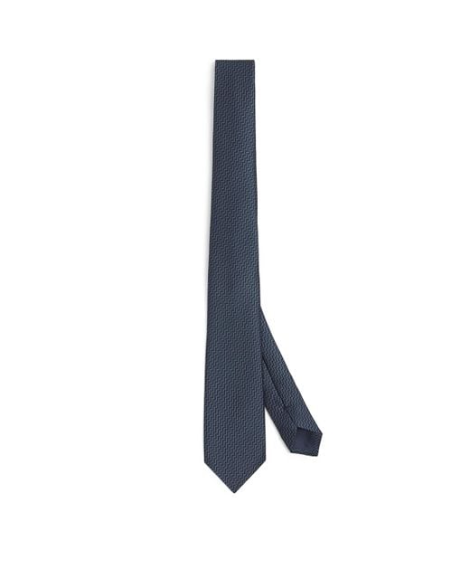 Giorgio Armani Blue Silk Chevron Tie for men