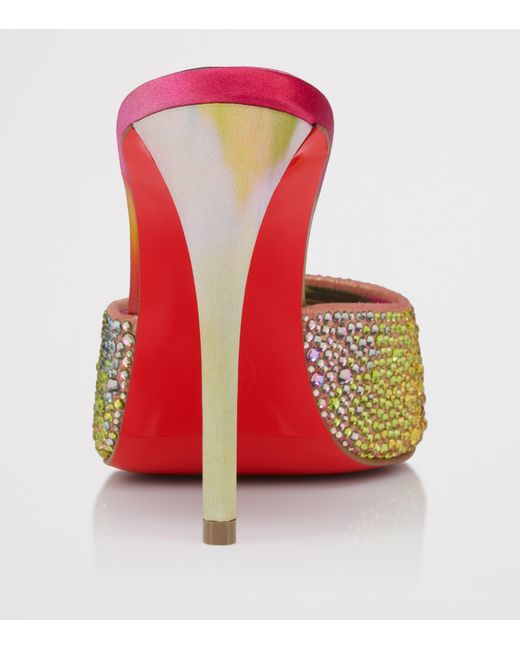 Christian Louboutin Pink Miss Z Mule Botanica Strass Mules 100