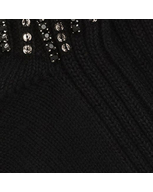 Dolce & Gabbana Black Diamanté-embellished Ankle Socks for men