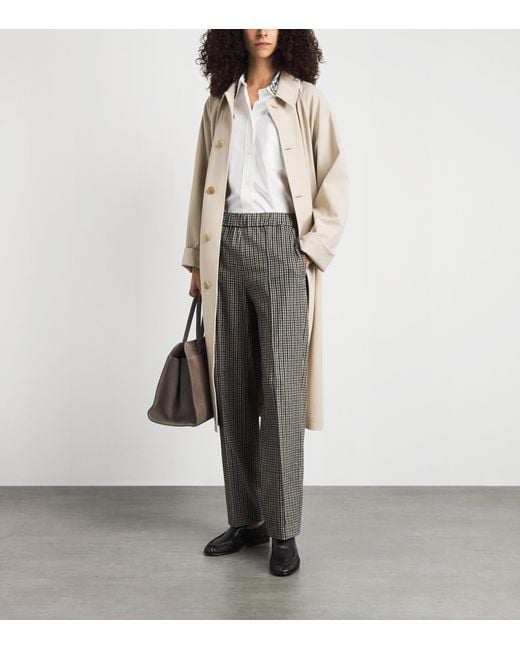 Fabiana Filippi Gray Houndstooth Slim Trousers