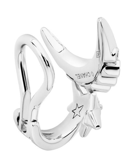 Chanel Metallic Comète Lune Single Earring